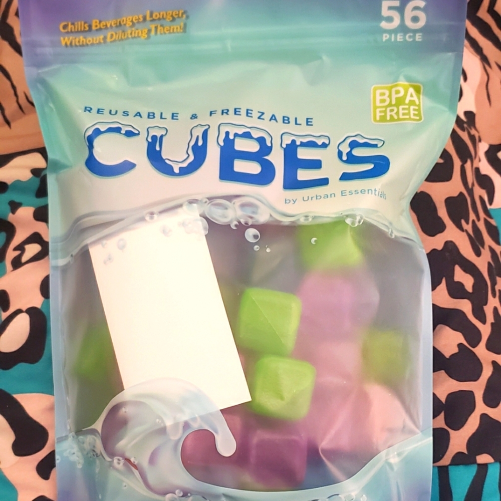 Plastic ice cubes